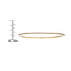 Gold white diamond bangle bracelet, sleek cuff with sparkling diamonds shown to illustrate size and fit
