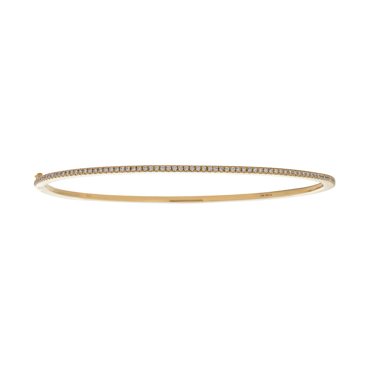 gold white diamond bangle bracelet