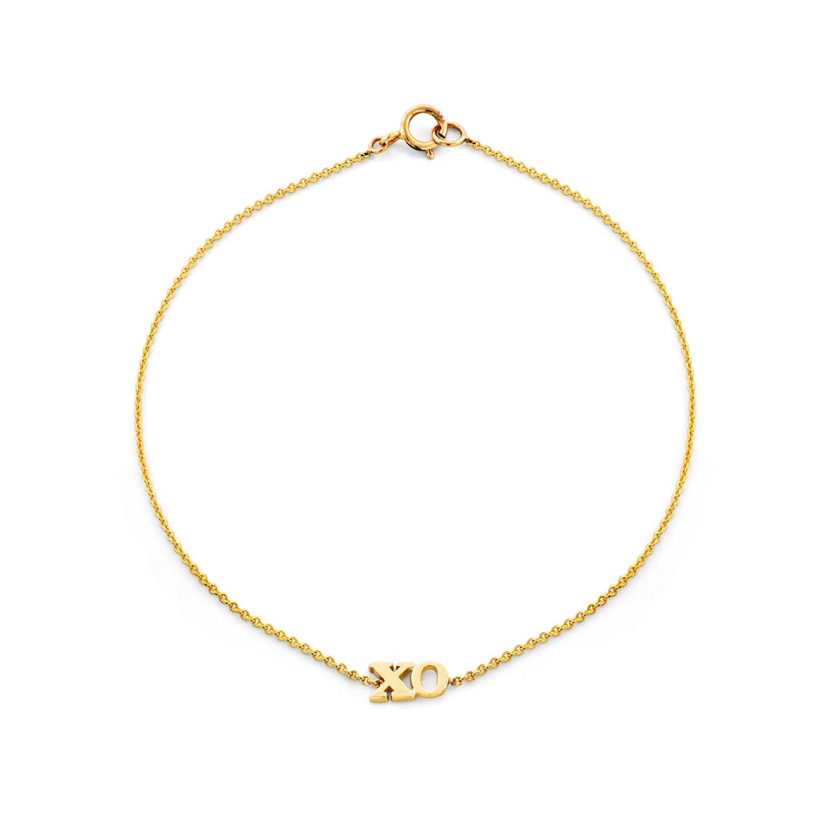 gold xo bracelet prb 046 14ky