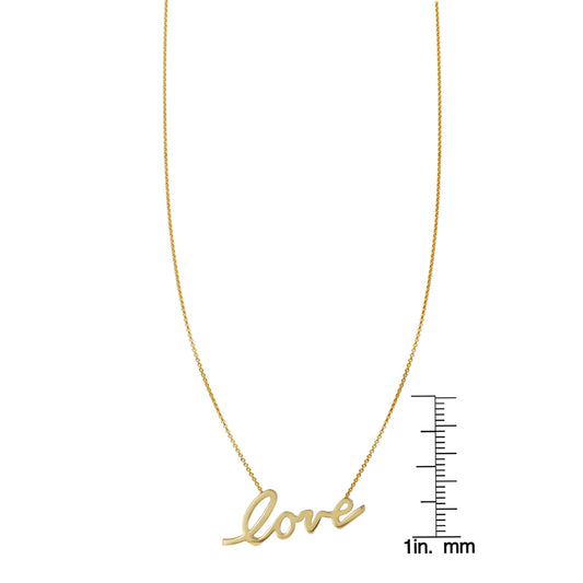 Large Cursive Love Necklace