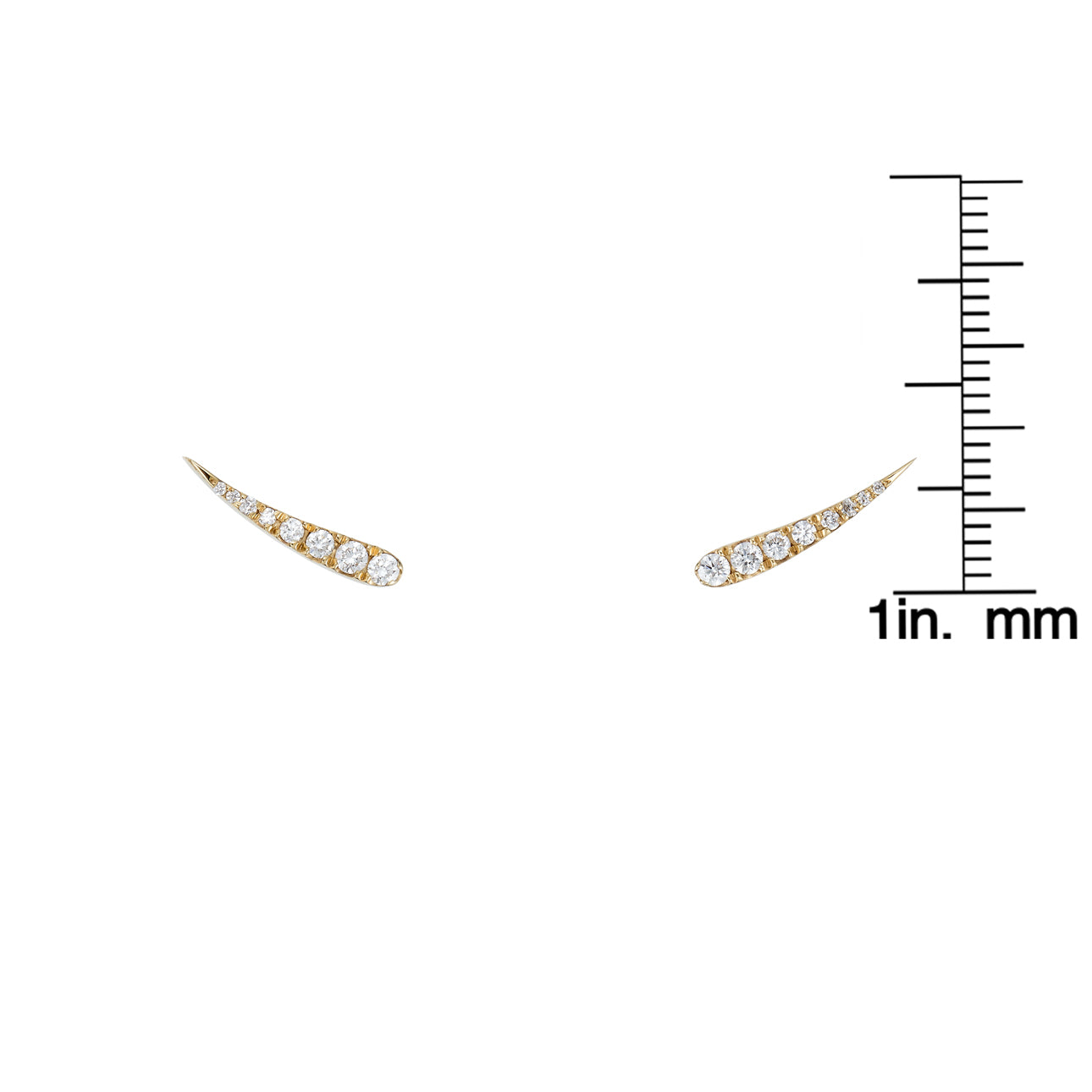 Large diamond eyelash stud earrings, sparkling statement studs for everyday glamour by Phoenix Roze