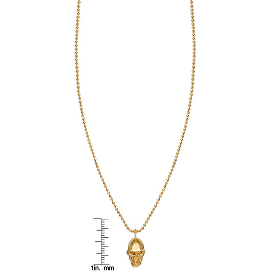 Large Gold Skull Necklace