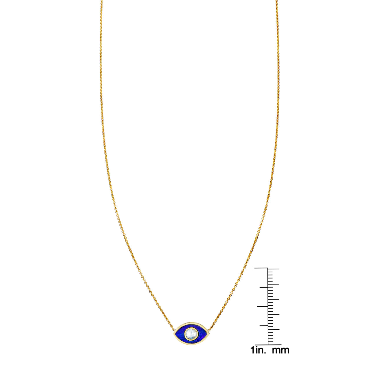 Opal and diamond evil eye necklace on delicate gold chain, protective talisman jewelry by Phoenix Roze