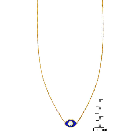 Large Opal & Diamond Evil Eye Necklace