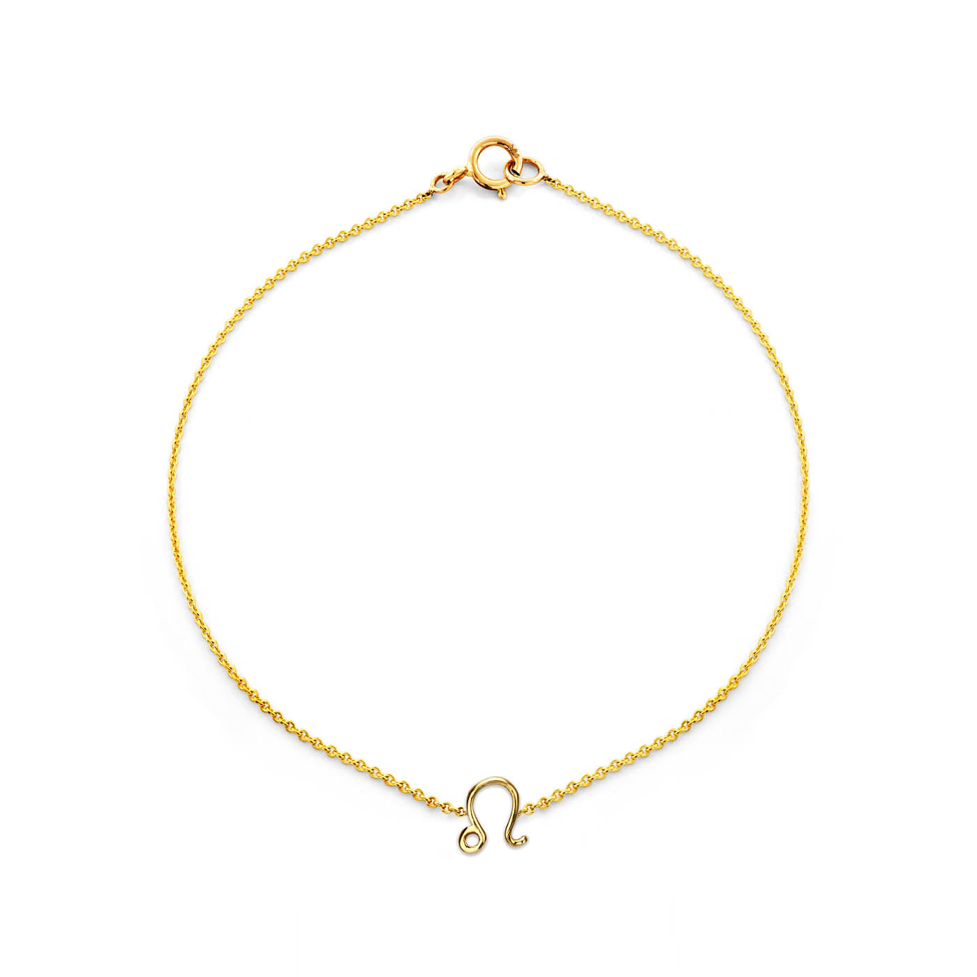 leo gold zodiac bracelet PRB 440 14K