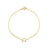 Phoenix Roze Libra diamond zodiac bracelet in 14k gold; weighing scales constellation pendant, rose/white/yellow gold