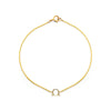 libra gold zodiac bracelet PRB 440 14K