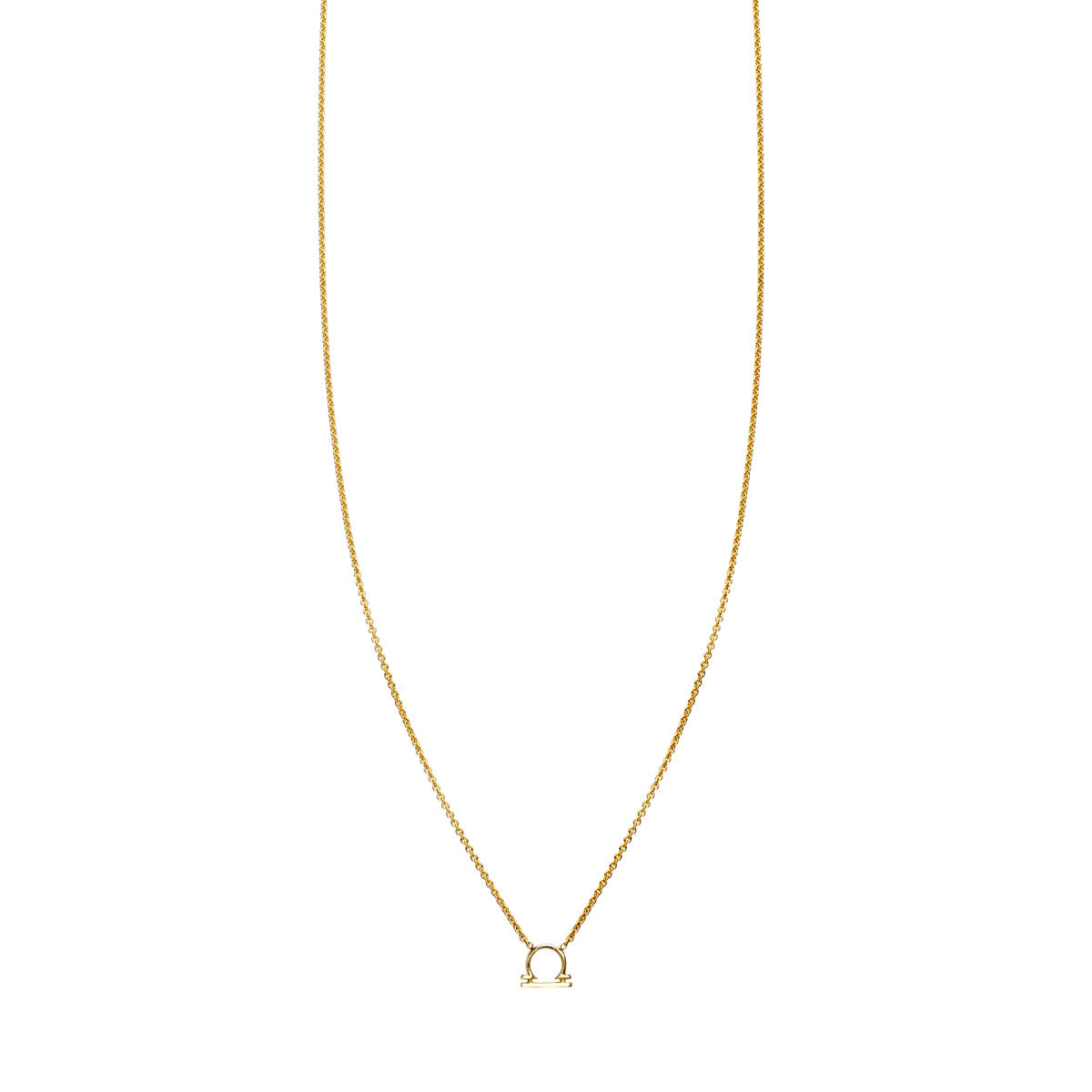 libra gold zodiac necklace PRN 440 14K