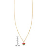limited edition petite enamel gold rainbow heart necklace with ruler