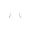 mini wave gold earrings PRE 459 14KY