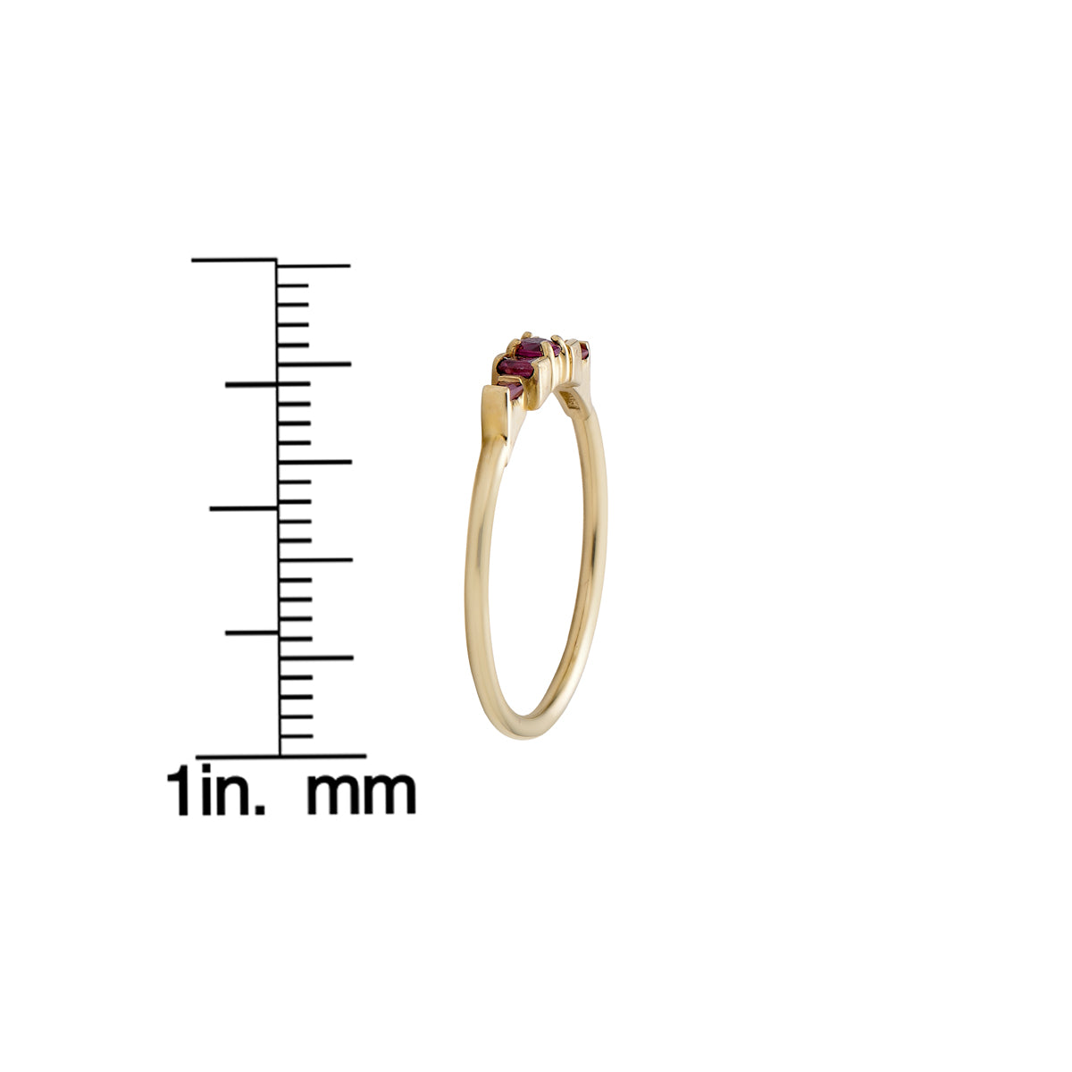 Multi bar ruby ring with stacked gold bars and vivid rubies, modern fine jewelry by Phoenix Roze