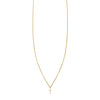 Phoenix Roze petite cross mini charm necklace in 14k yellow, white or rose gold, handcrafted spiritual jewelry in NYC.