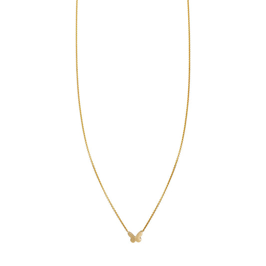 petite gold butterfly necklace