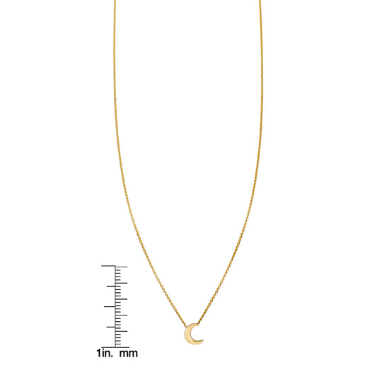 Tiny Gold Moon Necklace