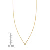 Princess-cut diamond pendant necklace on a delicate gold chain, elegant minimalist solitaire by Phoenix Roze