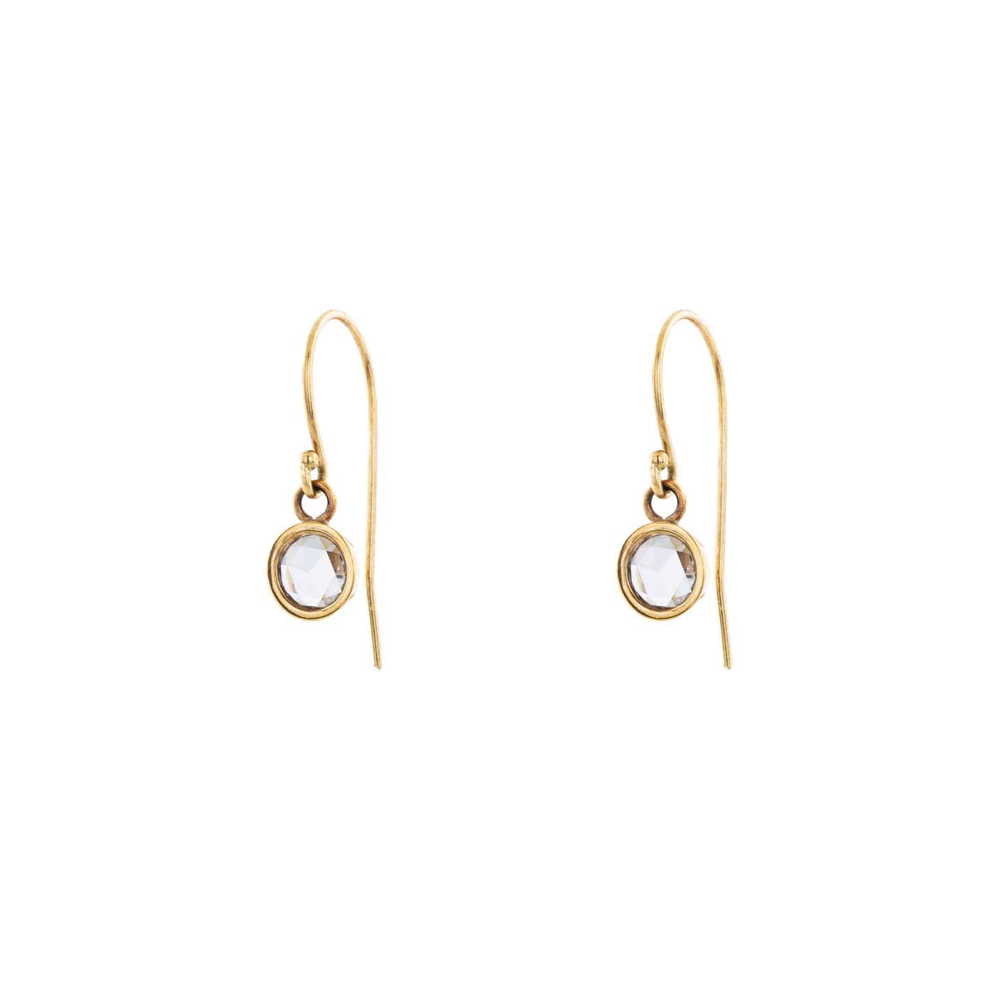 Rose Cut Diamond Round Drop Hook Earrings – Phoenix Roze