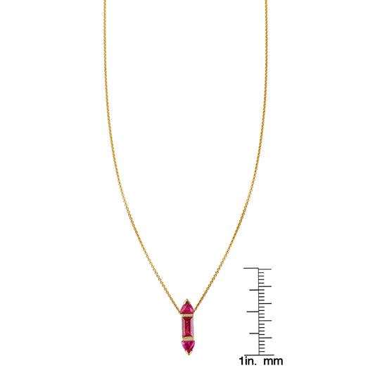 Ruby Window Charm Necklace