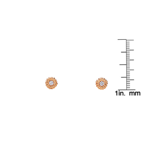 Seed & Diamond Stud Earrings