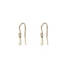 Single drip drop 14k gold dangle earring, 1.5x5mm minimalist chic design, also in double and triple drops