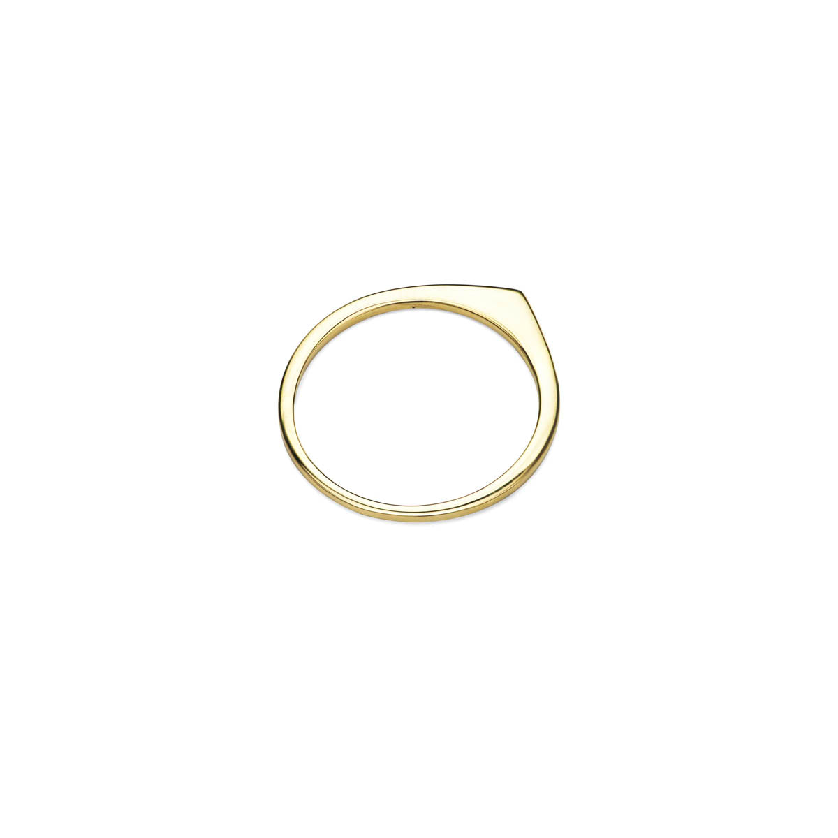 Sliced gold spike ring by Phoenix Roze—edgy minimalist gold band with open slice, perfect for stacking
