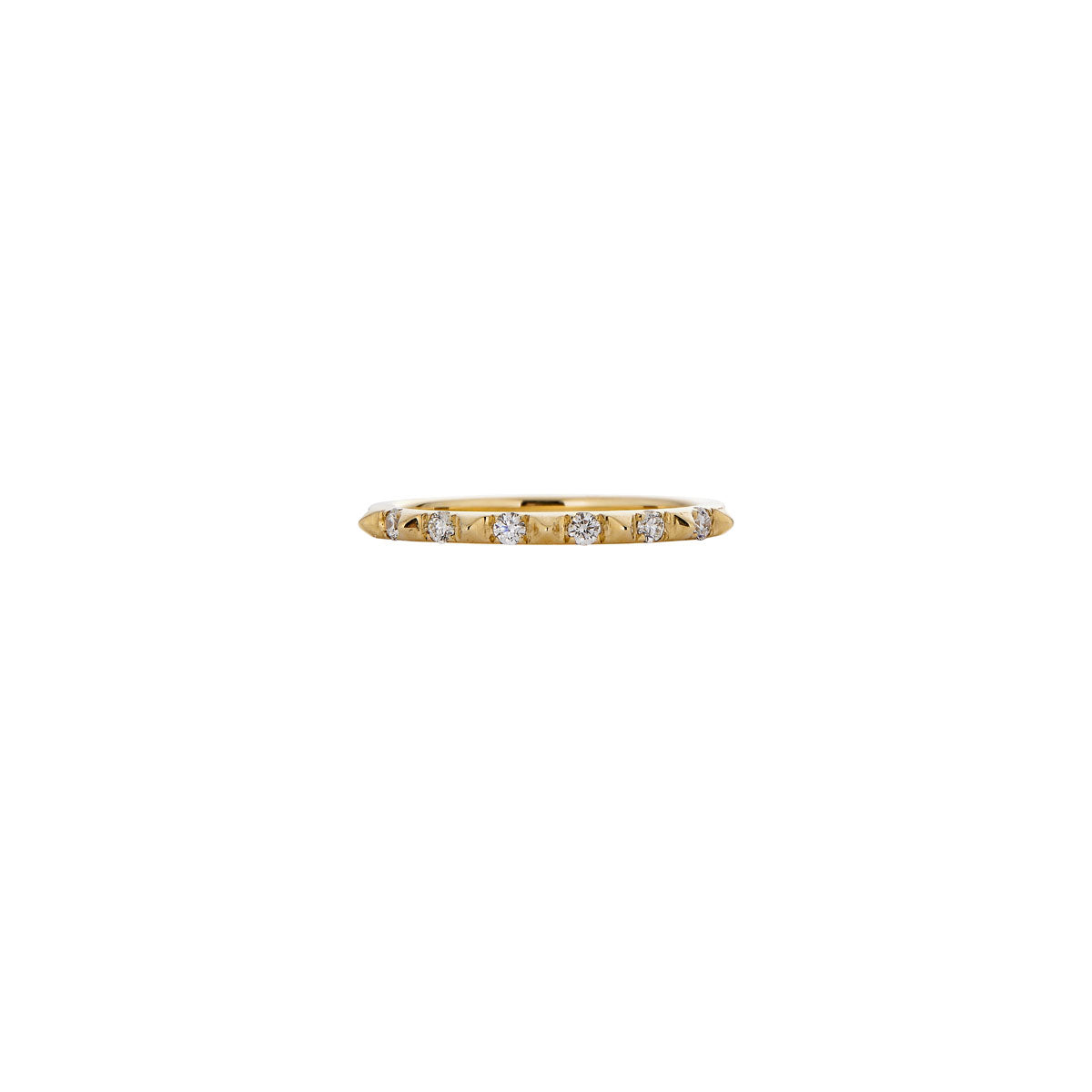 spikes diamond gold ring