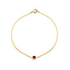 square cut ruby gold bracelet prb 060 14ky