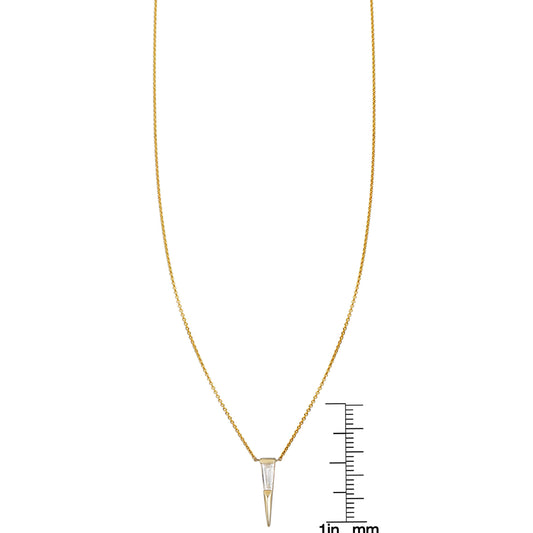 Tapered Baguette Diamond Spike Necklace