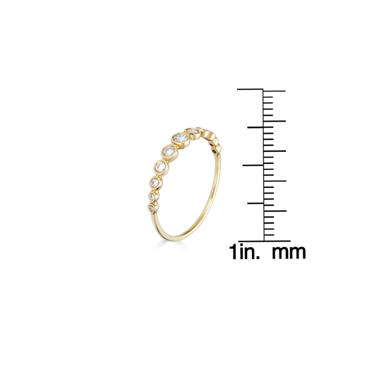 Tapered bezel ring by Phoenix Roze, sleek minimalist band with modern bezel profile, elegant everyday jewelry