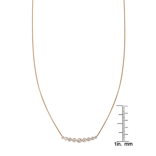 Tapered Diamond Arch Necklace