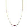 tapered ruby arch necklace PRN026