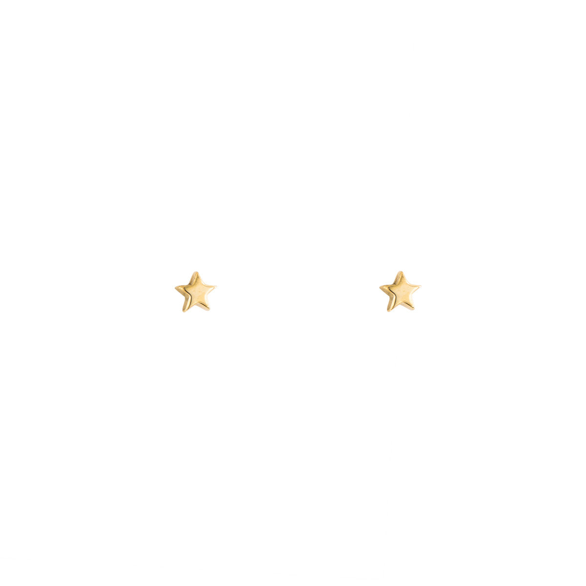 Phoenix Roze tiny 14k gold star stud earrings - yellow, white & rose gold, delicate everyday celestial studs