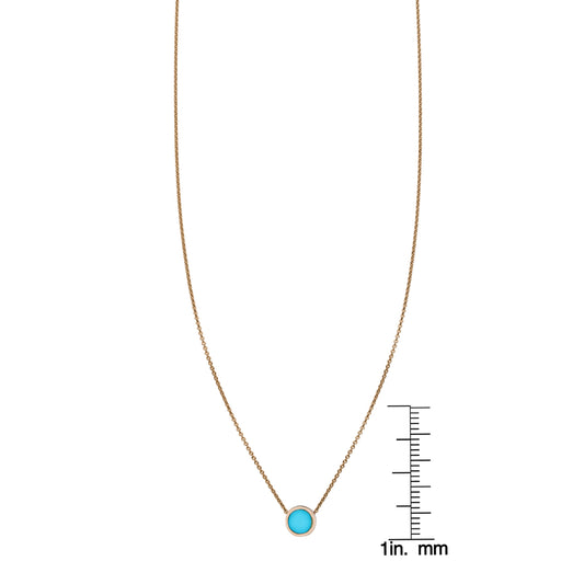 Turquoise Inlaid Circle Necklace