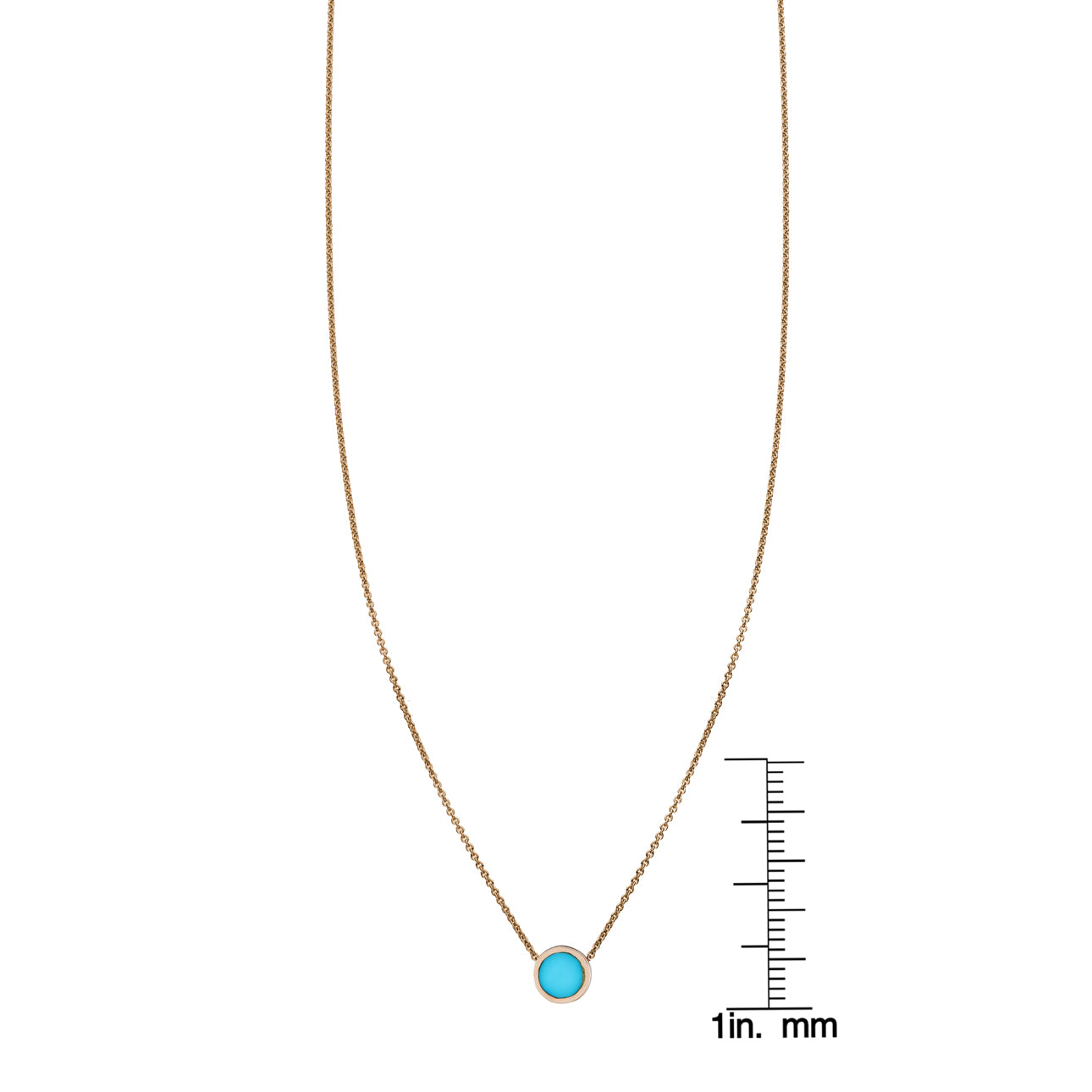turquoise inlaid circle necklace PRN022_1