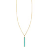 turquoise inlaid long bar  necklace a