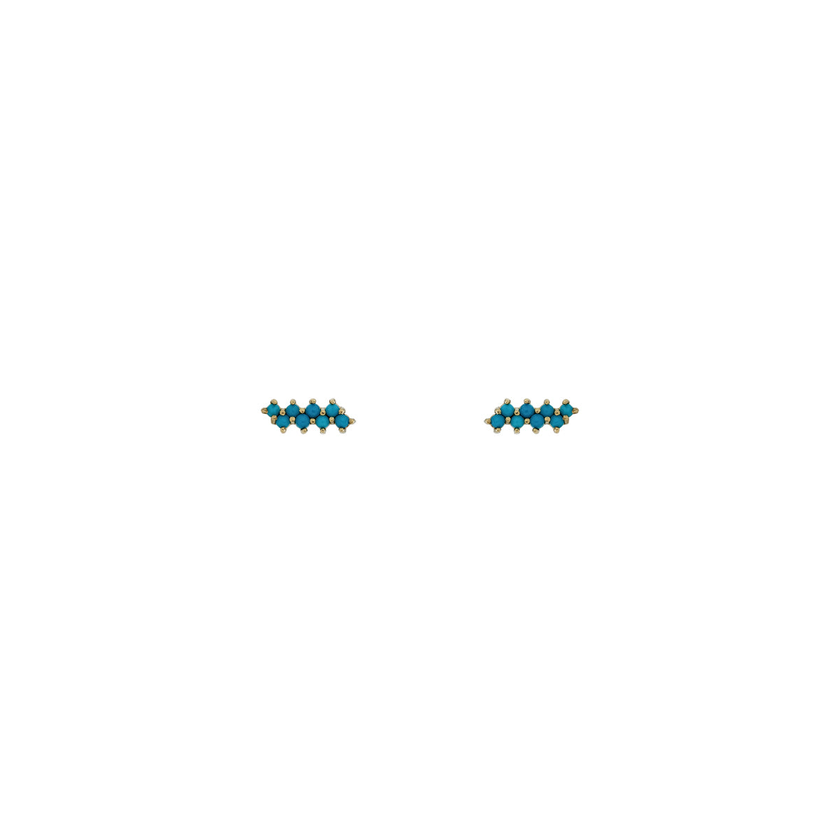 turquoise ladder stud earrings