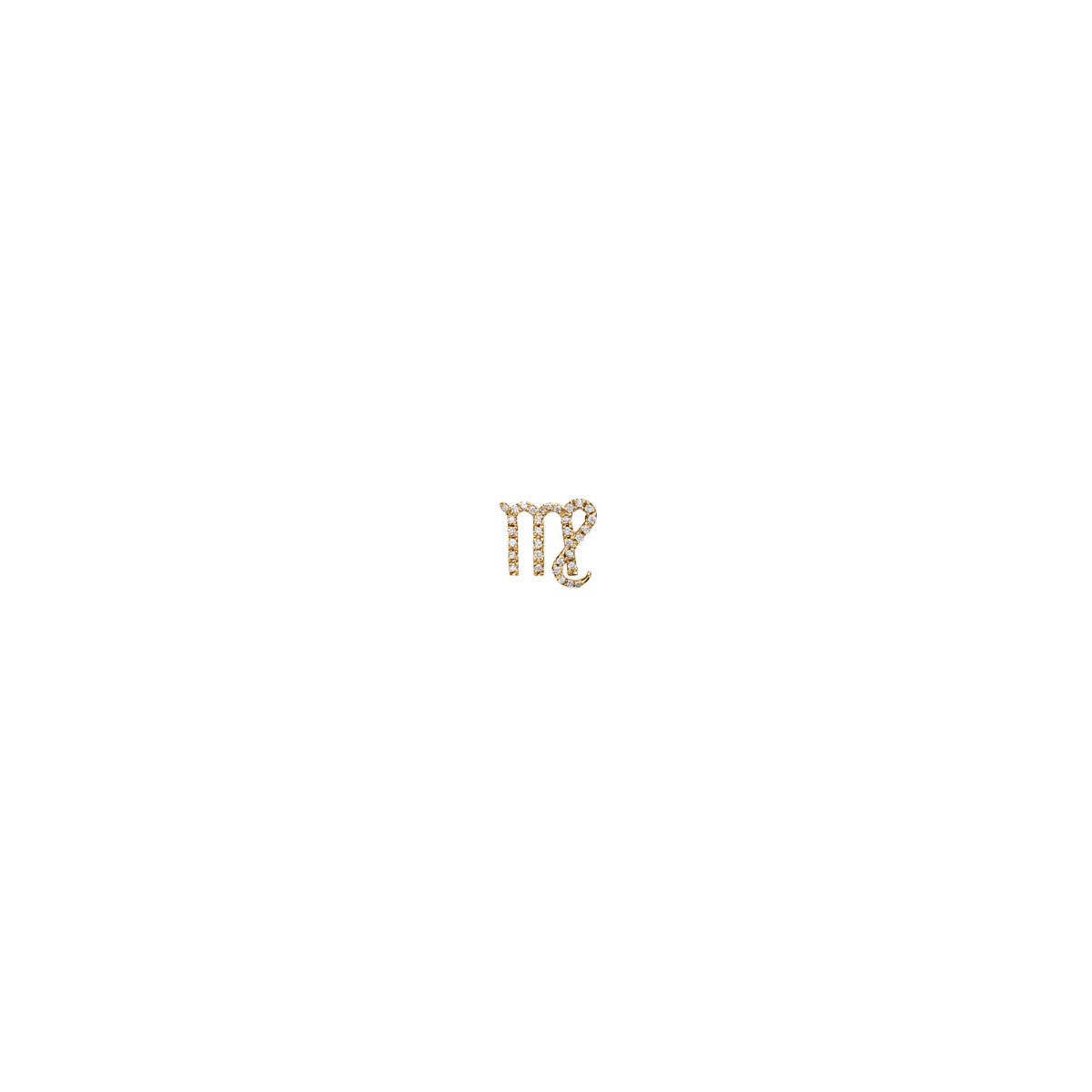 Virgo zodiac diamond constellation stud earring in 14k gold, 7mm, single; available in rose, white, or yellow gold