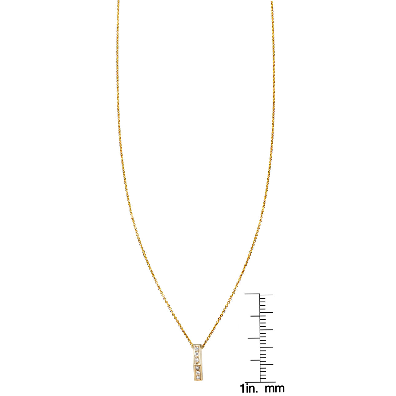 White diamond door stopper necklace by Phoenix Roze, elegant pavé pendant on a fine chain