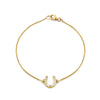 white diamond gold horseshoe bracelet prb 054 14ky