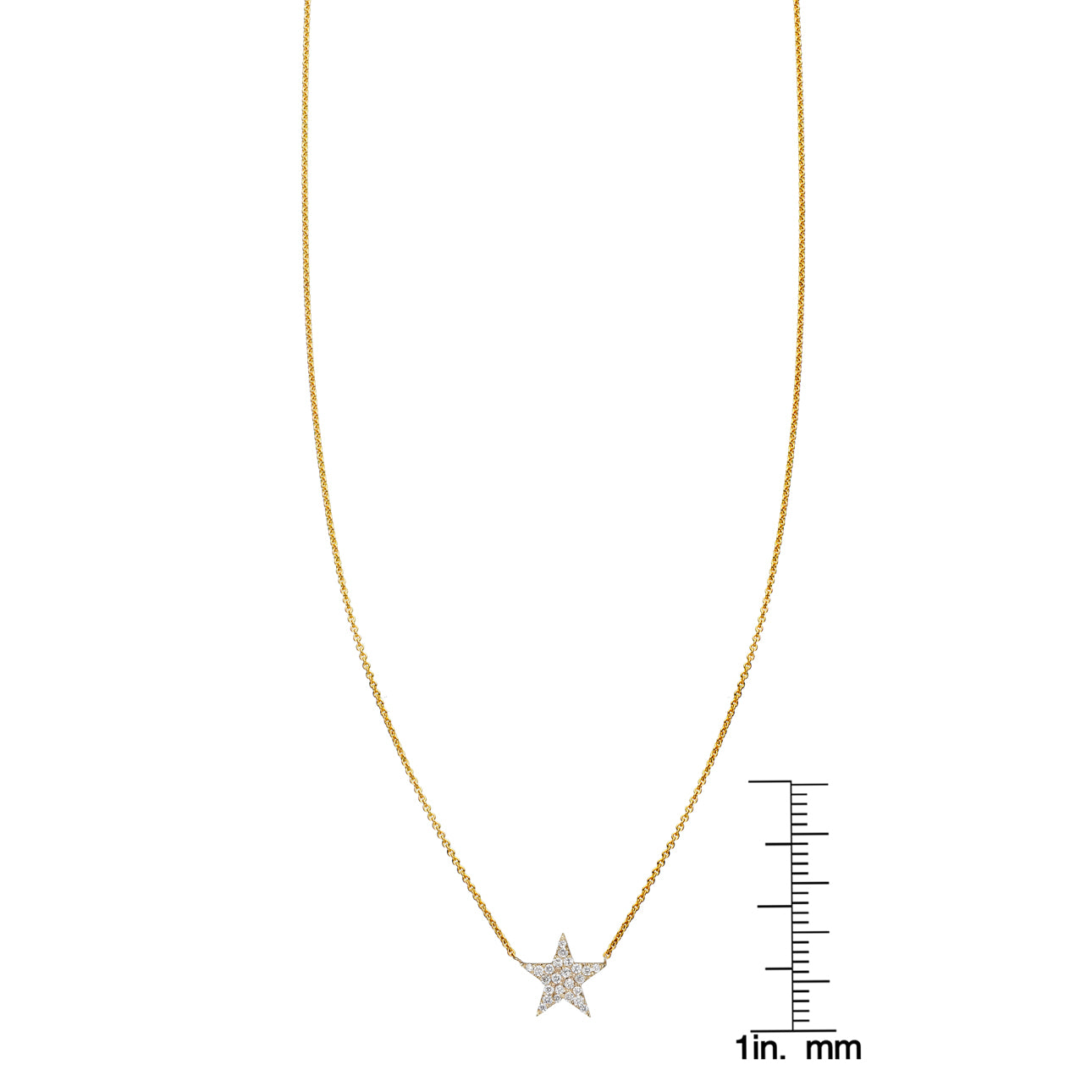White diamond star necklace by Phoenix Roze—delicate celestial pendant, elegant fine jewelry gift.