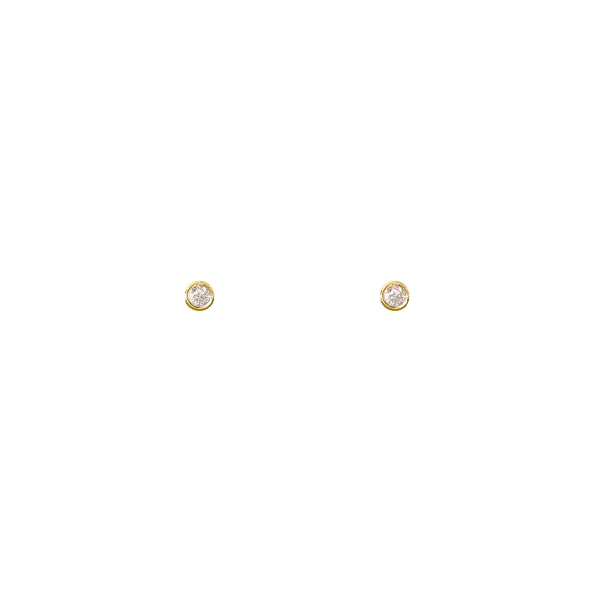 yellow gold solitaire diamond earring