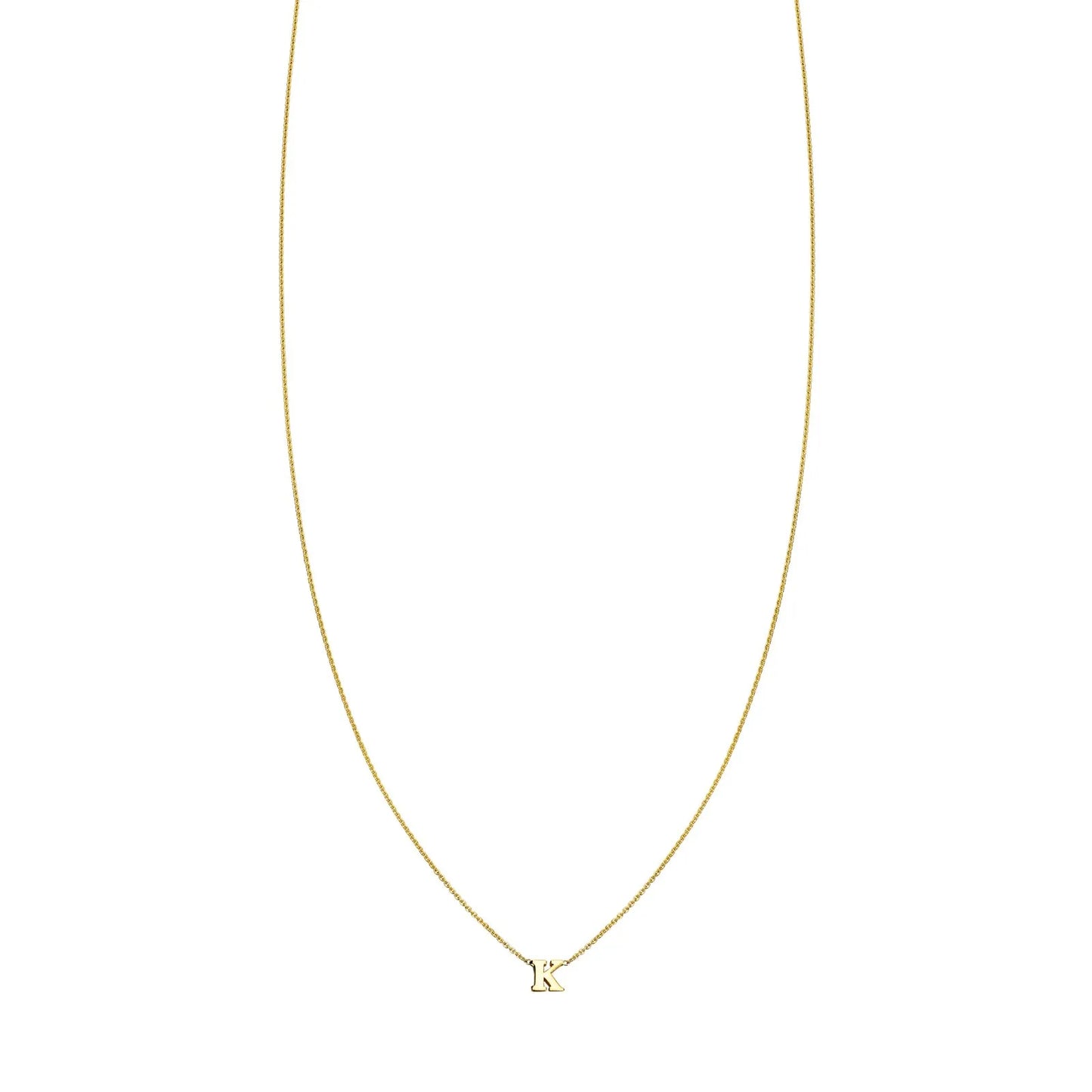 Letter K Initial Necklace