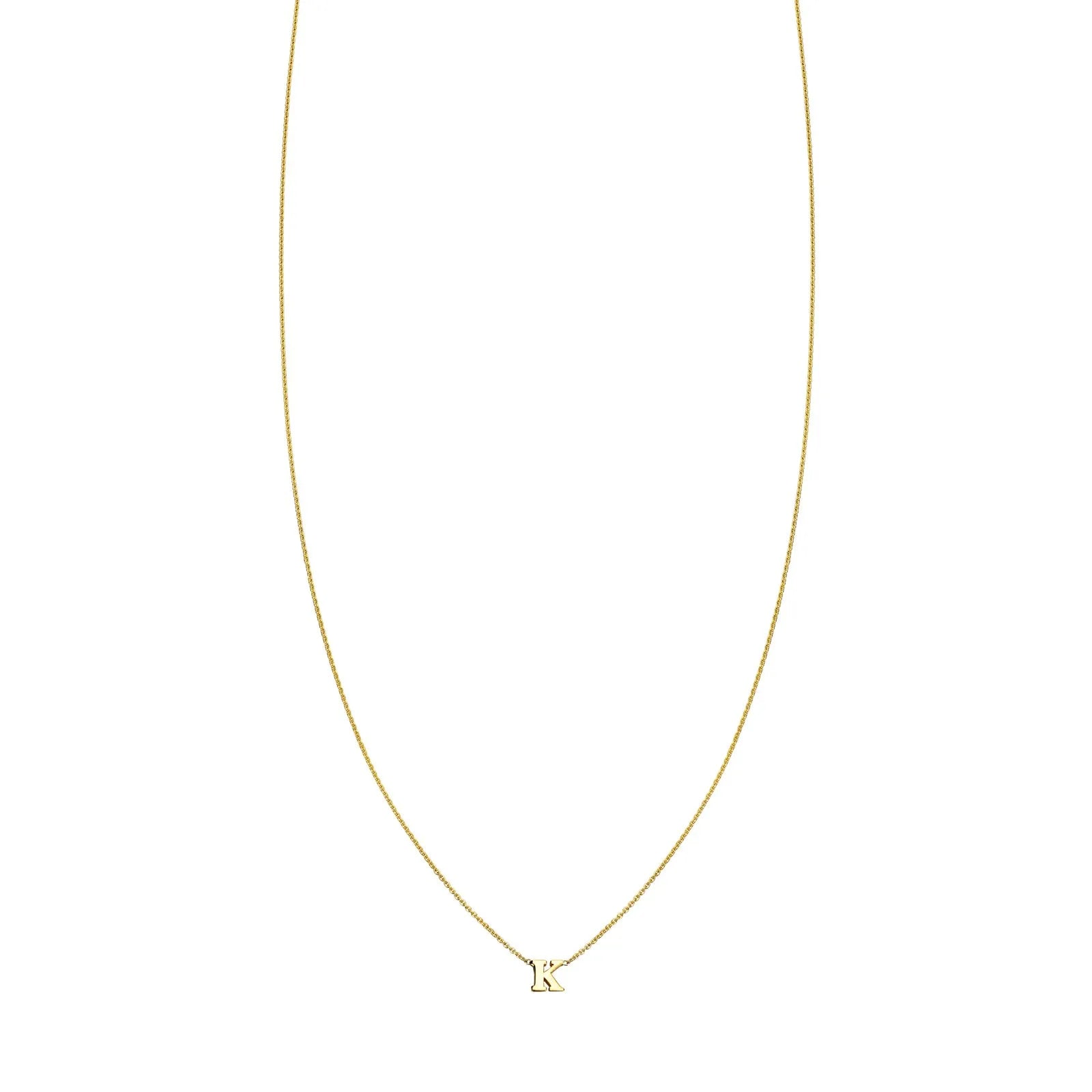 Letter K Initial Necklace