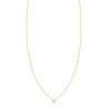 14k gold custom necklace featuring the letter 'E' by Phoenix Roze. Personalized elegance crafted to perfection.