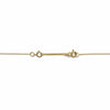 14k gold necklace extender folded in half to show 1-inch length option on white background