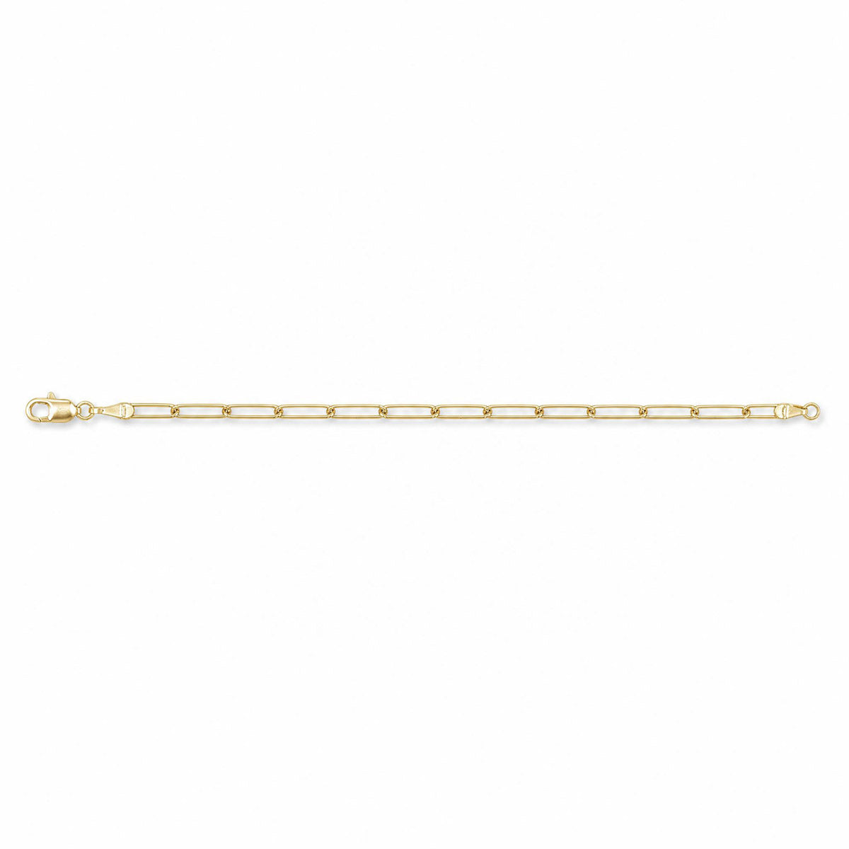 14k Gold Paperclip Chain Bracelet
