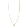 Pave Diamond Letter M Initial Necklace