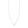 1Pt. Diamond Flat Heart Sterling Silver Necklace