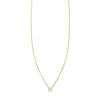 Pave Diamond Letter R Initial Necklace