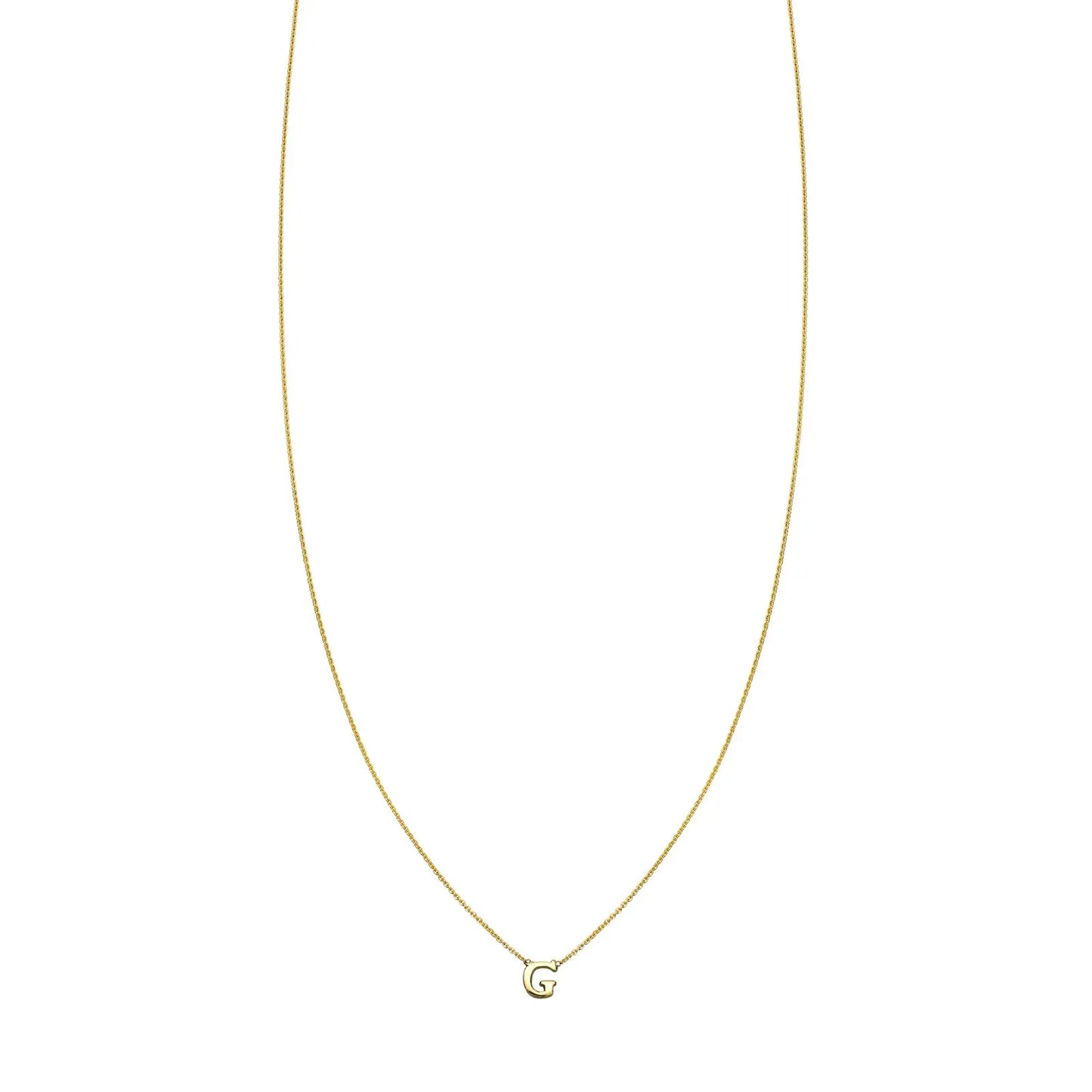 Letter G Initial Necklace