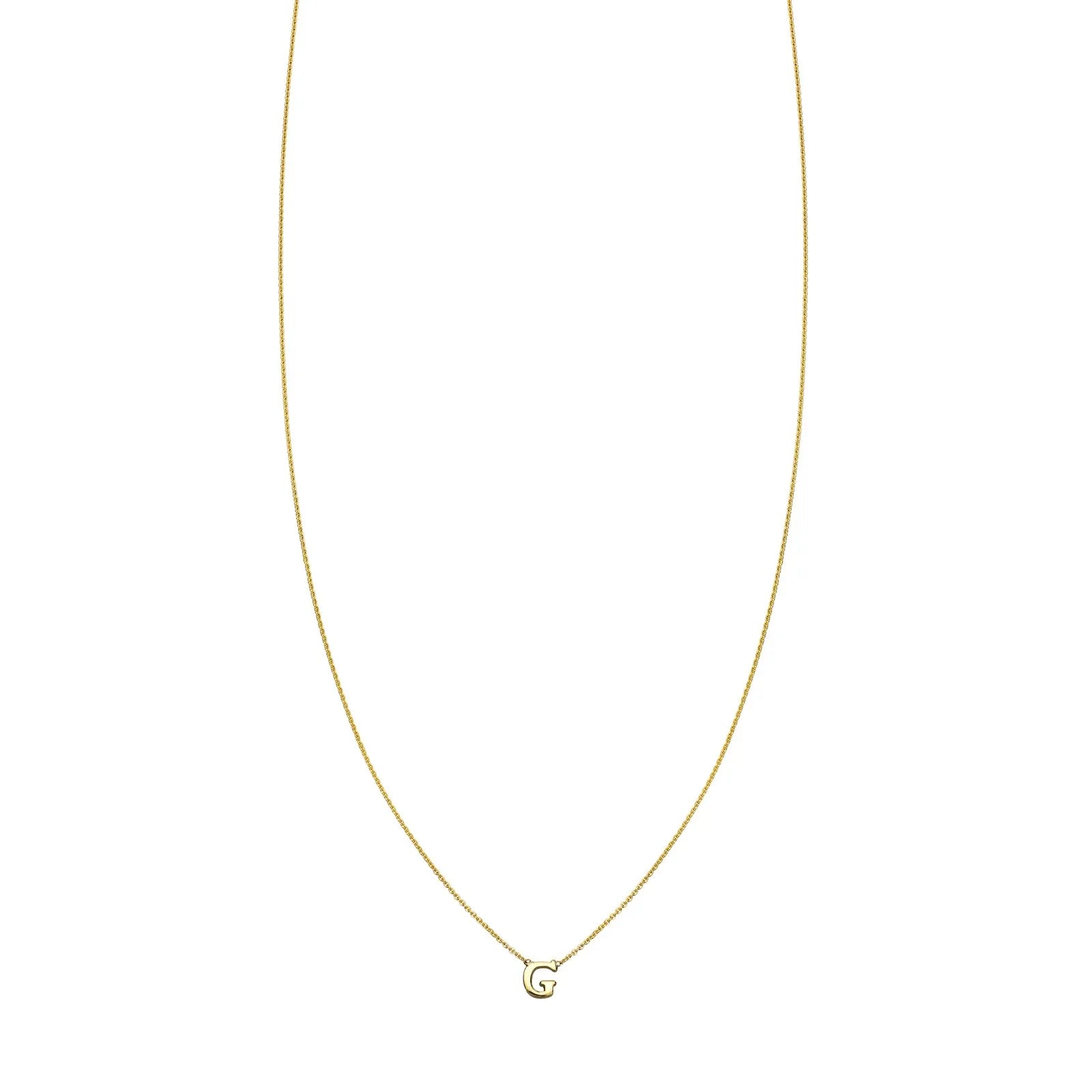 Letter G Initial Necklace